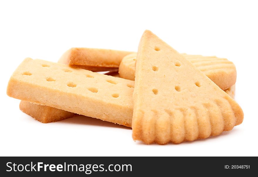 Biscuits on a white background