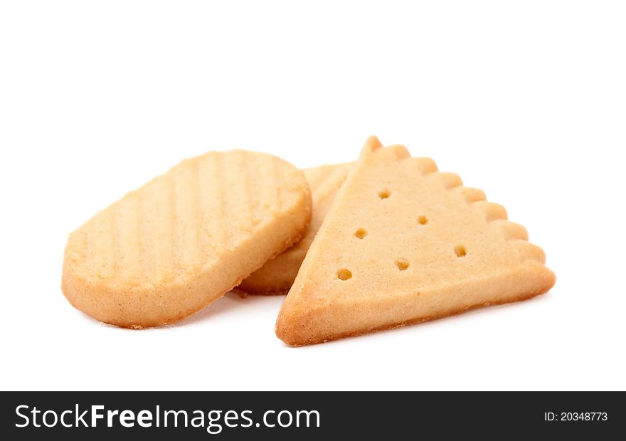 Biscuits on a white background