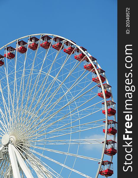 Chicago Navy pier Ferris wheel detail