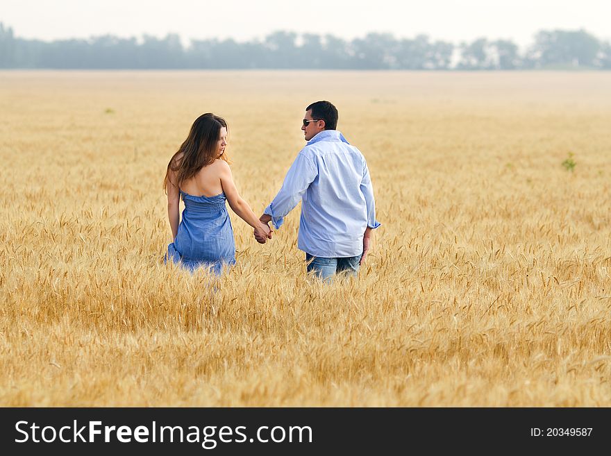 Couple In Corn Field