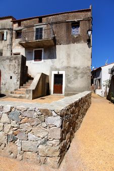 Village House With Stone Wall Courtyard In France Royalty Free Stock Photo Village House With Stone Wall Courtyard In France Royalty Free Stock Photo