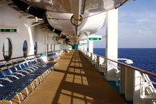 Caribbean Cruise - Early Morning Empty Deck Stock Photos