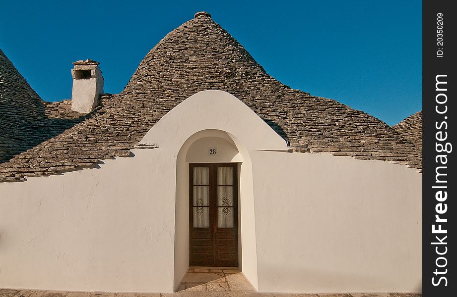 White trulli house in Puglia region, Italy. White trulli house in Puglia region, Italy