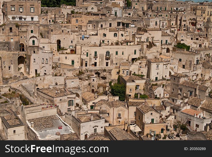 View on an ancient city of Matera. View on an ancient city of Matera