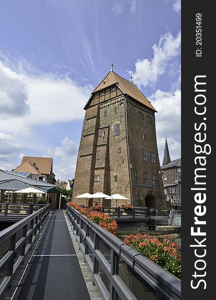The old tower at Lueneburg in northern Germany was used as a storage place for a nearby mill in former times. The old tower at Lueneburg in northern Germany was used as a storage place for a nearby mill in former times.