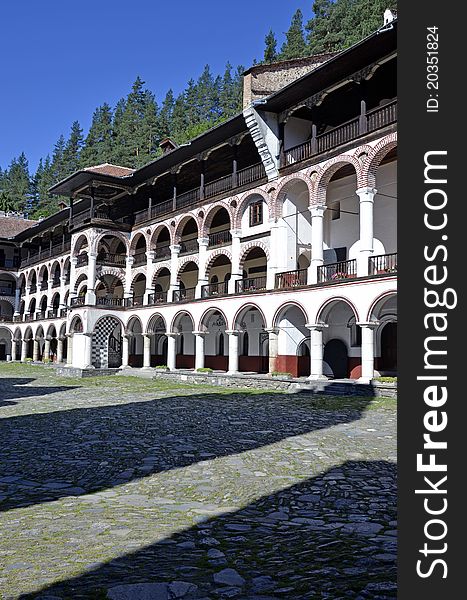 Rila monastery garden in southern bulgaria near sofia. Rila monastery garden in southern bulgaria near sofia