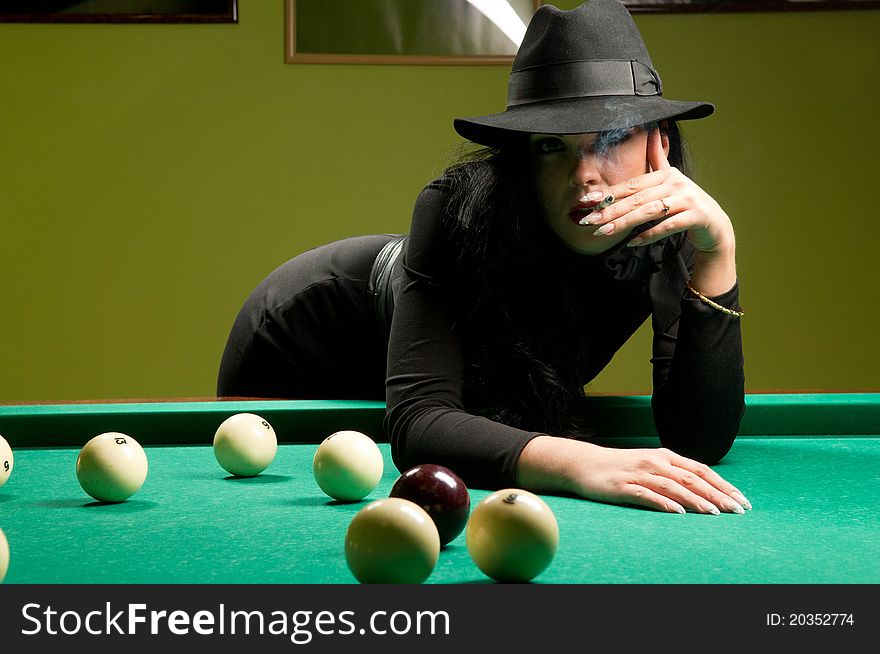 Woman In The Billiard Club