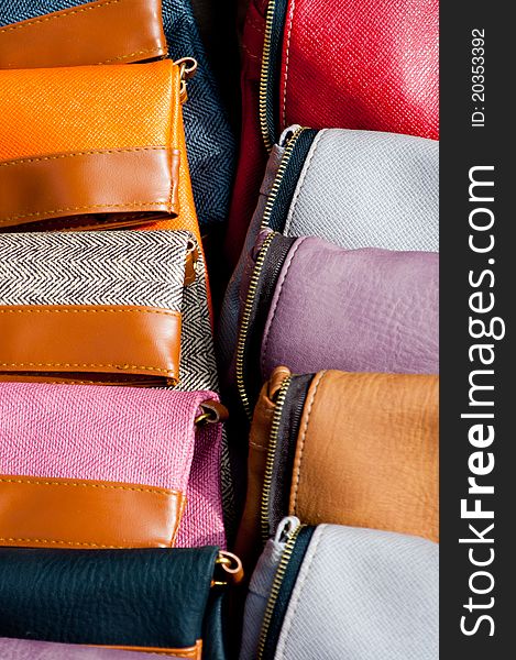 Color leather purse and wallet sell in cheap price