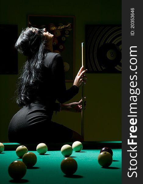Woman In The Billiard Club