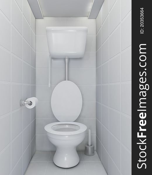 Interior of toilet room in grey colors. Interior of toilet room in grey colors