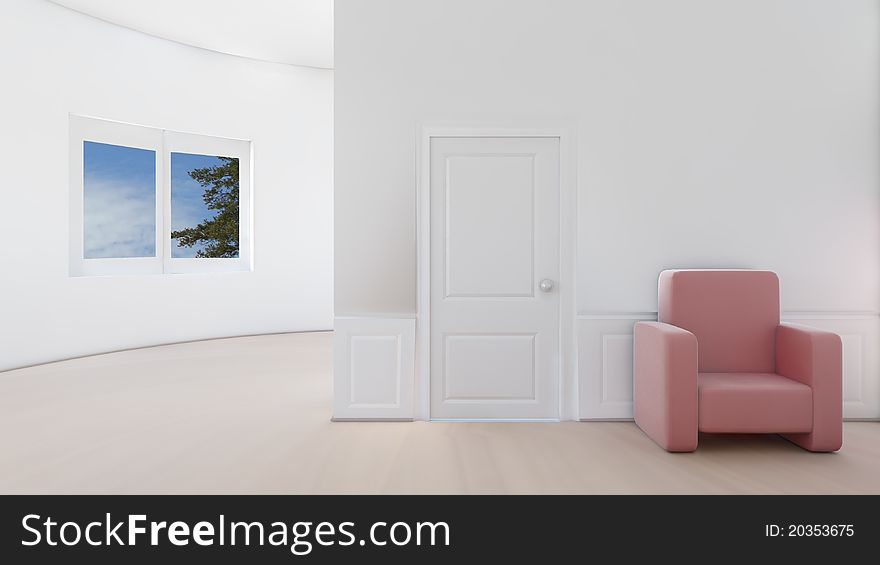 A simple home interior composition. 3d rendering. A simple home interior composition. 3d rendering.