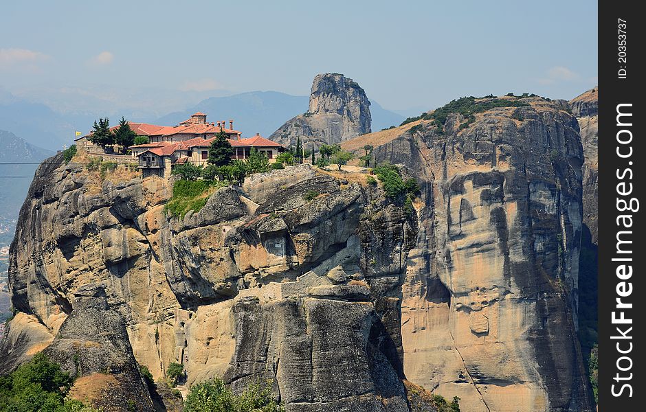 Peak Meteora church in Greece. Peak Meteora church in Greece