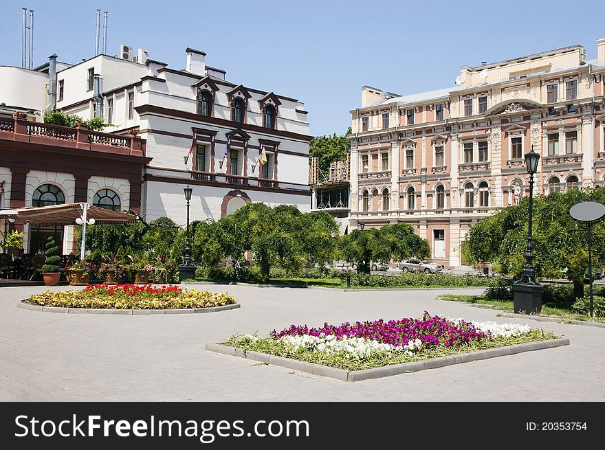 A beautiful town square. Odessa.Ukraina. A beautiful town square. Odessa.Ukraina
