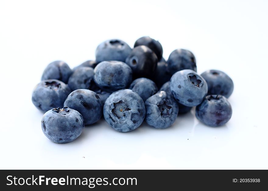 Bilberry isolated in a white background. Bilberry isolated in a white background