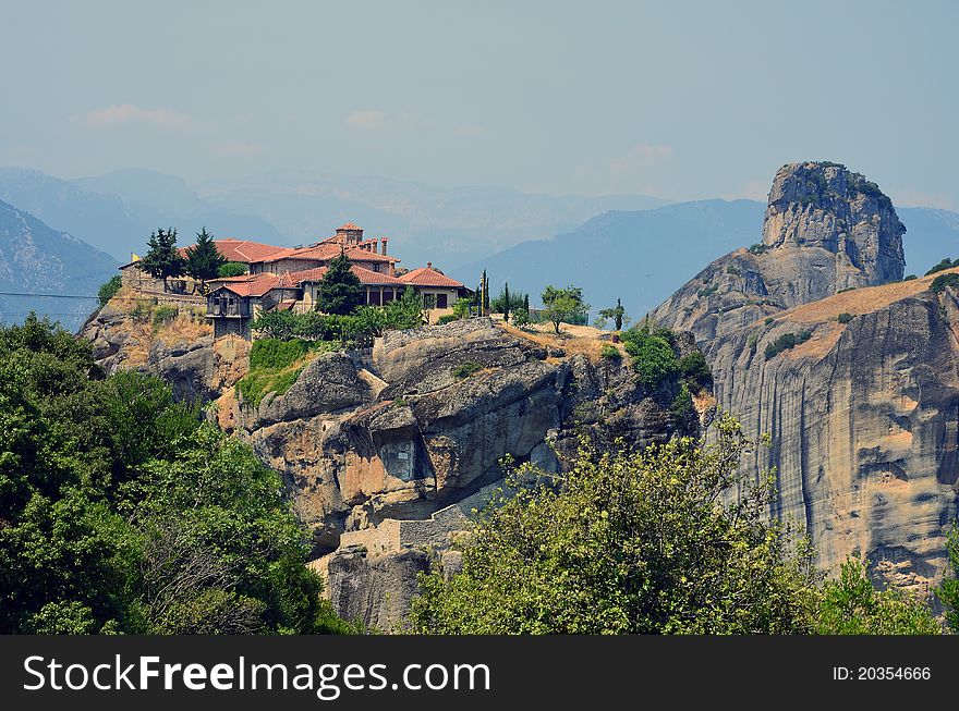 Peak Meteora church in Greece
