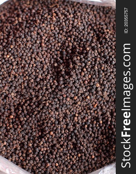 Black pepper in thai market for sale