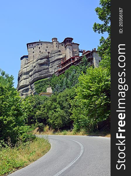 Meteora mountains near Kalambaka city in Greece. Meteora mountains near Kalambaka city in Greece