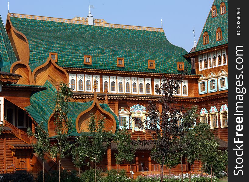Palace in Kolomenskoye  near Moscow  (also known as the Palace of Tsar Alexei Mikhailovich) ï¿½ it is the wooden palace, built in the suburban village of Kolomenskoye  in the second half of XVII century.