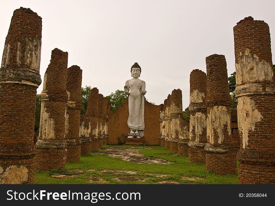 Statues of Buddha. Model of the Ayutthaya period
