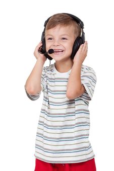 Boy With Headphones Royalty Free Stock Images Boy With Headphones Royalty Free Stock Images
