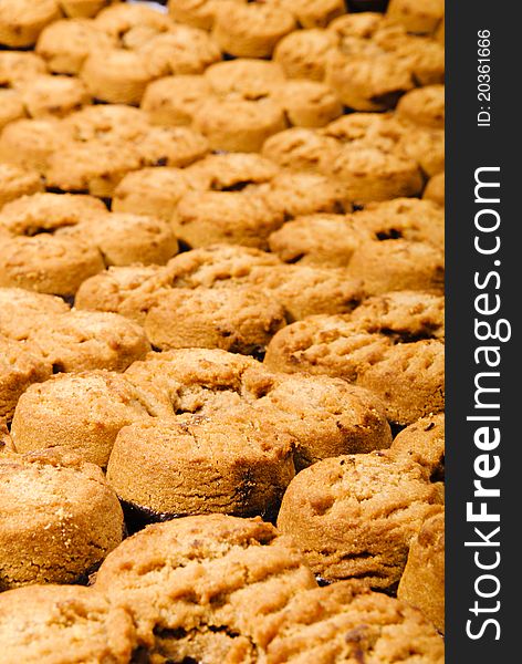 Studio photo of sweet cookies. Cookies background.