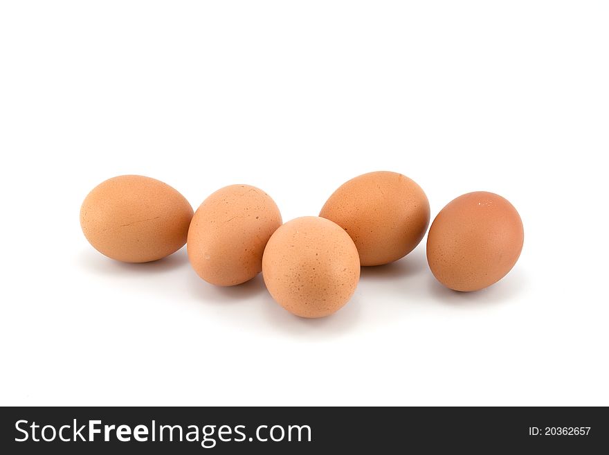 Eggs stack isolated on a white background
