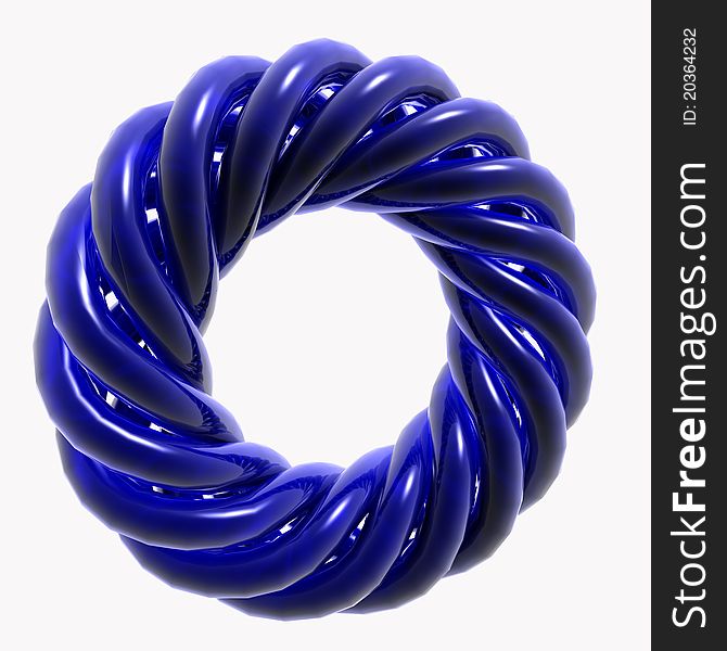 A colorful render of a 3d knot. A colorful render of a 3d knot
