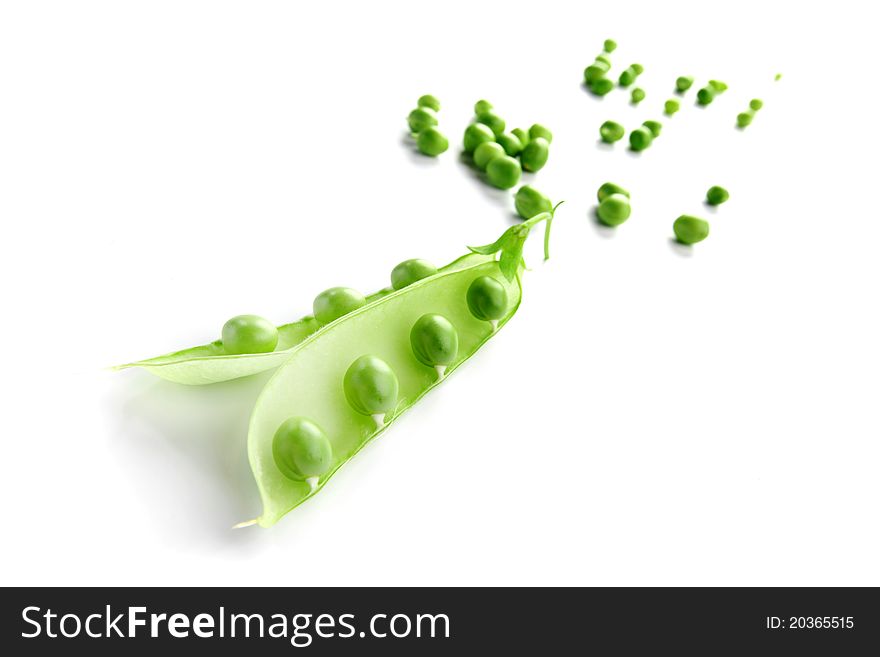 Pea Isolated On White