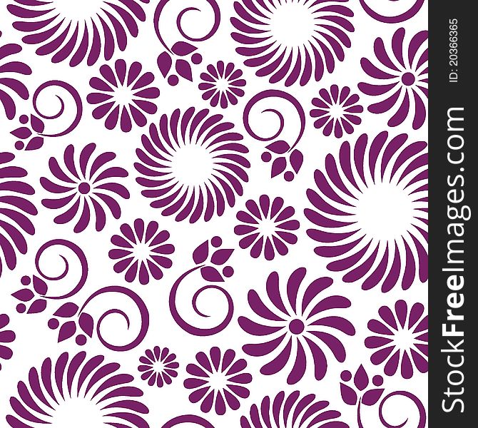 Abstract pattern with folk stylized flowers. Abstract pattern with folk stylized flowers