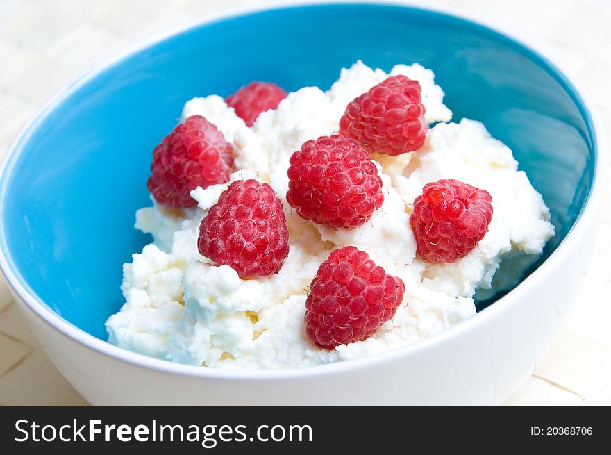 Curd With Raspberries