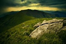 Sunset In The Mountains Royalty Free Stock Photos Sunset In The Mountains Royalty Free Stock Photos