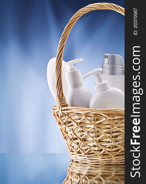 Care Items In Wicker Basket