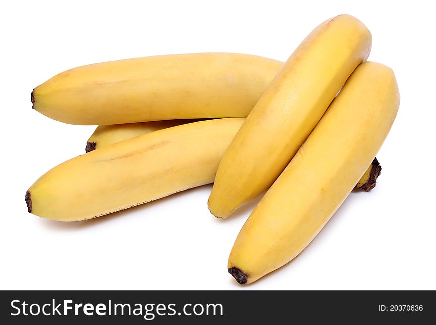 Color photograph of bananas on white background. Color photograph of bananas on white background