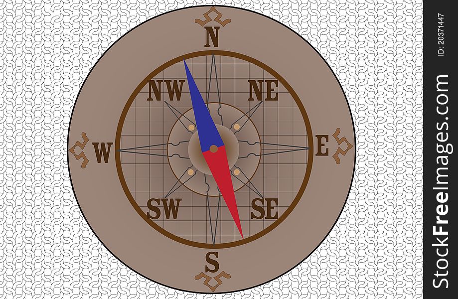 Compass for definition of exact direction in way