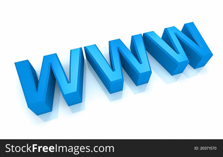 World Wide Web 3D sign