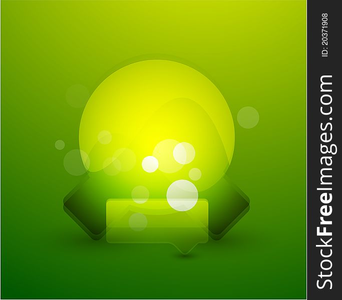 Green Bubble Vector Background