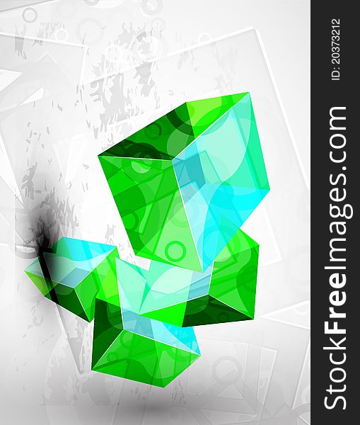 Abstract Vector Glossy Shapes Design