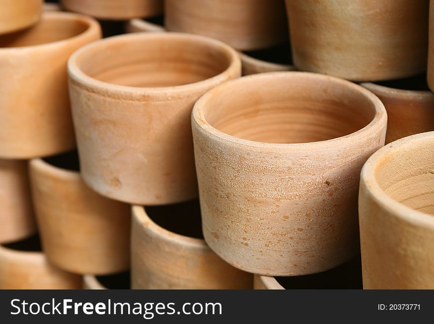 A Pottery vase pattern background