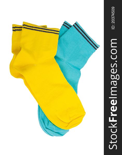 Two pair  yellow socks