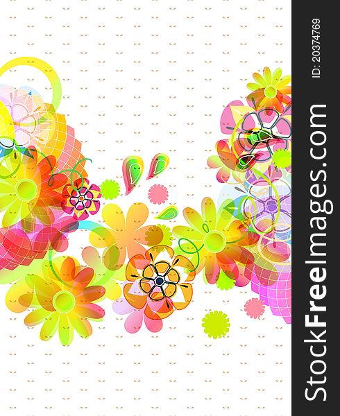 Bright floral background for your design. Bright floral background for your design
