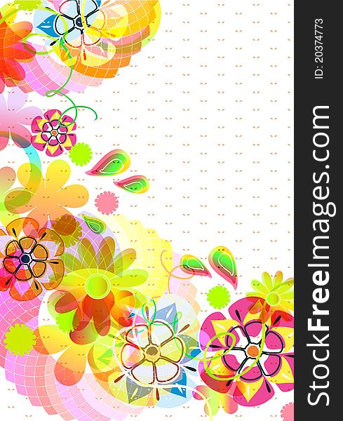 Bright floral background for your design