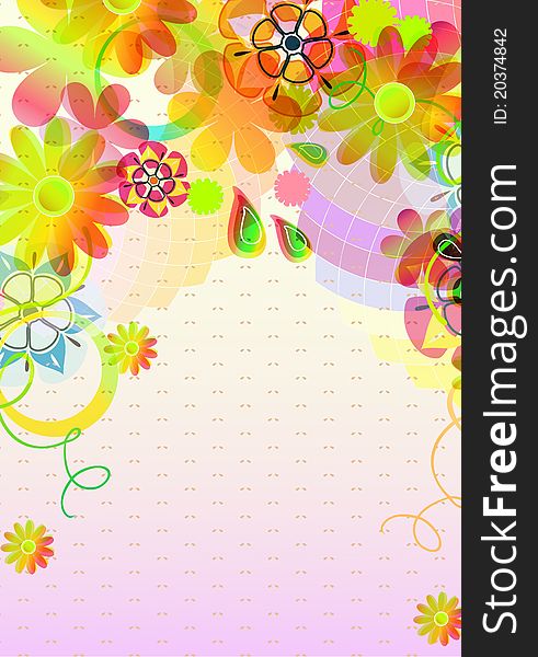 Bright floral background for your design