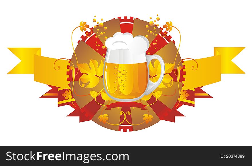 Beer mug in a vignette