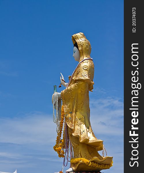 Kuan Yin Thep the holy angels in Bang Saen Beach.