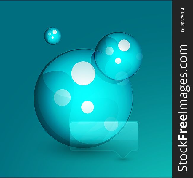 Blue Bubble. Vector Abstract Background