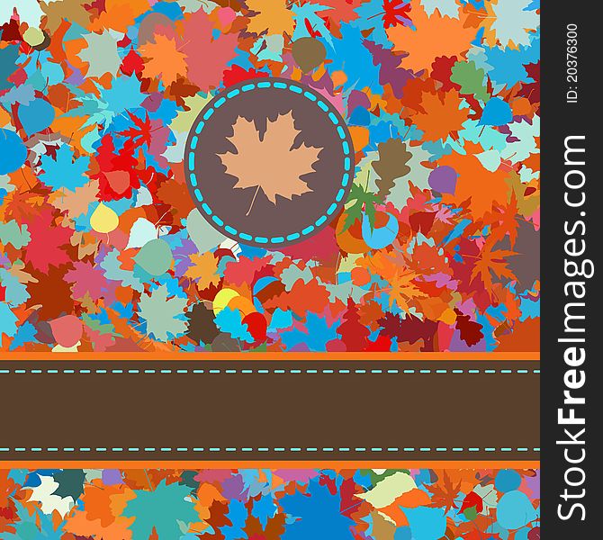 Colorful backround of fallen autumn leaves. EPS 8  file included
