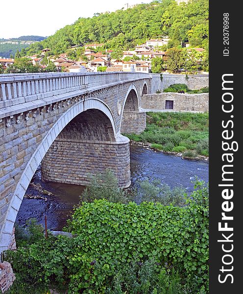 Yantra bridge in Veliko Tarnovo in Bulgaria. Yantra bridge in Veliko Tarnovo in Bulgaria