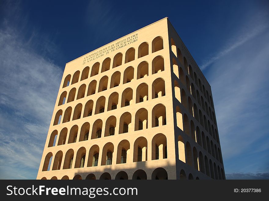 Building of people in Rome