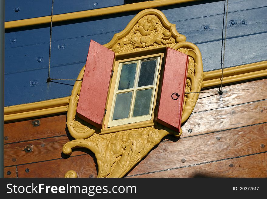 Captain Cook's replica ship at display in port of Melbourne, Australia. Captain Cook's replica ship at display in port of Melbourne, Australia