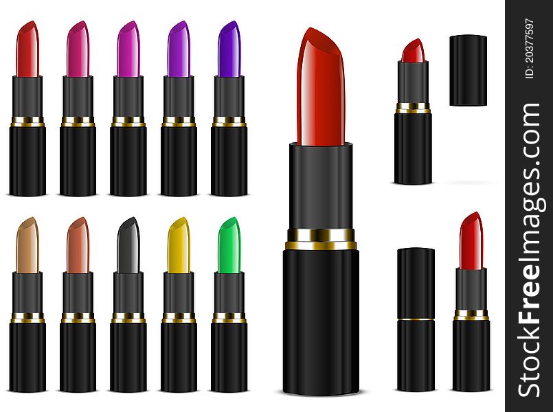 Colorful color lipsticks